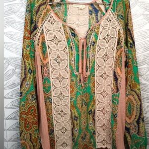 Meadow Rue Giada Cottagecore Boho Hippie Multi Mixed Media Anthropologie